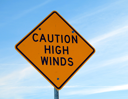 high winds