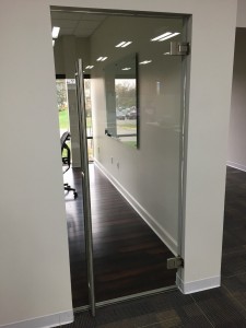 frameless glass door